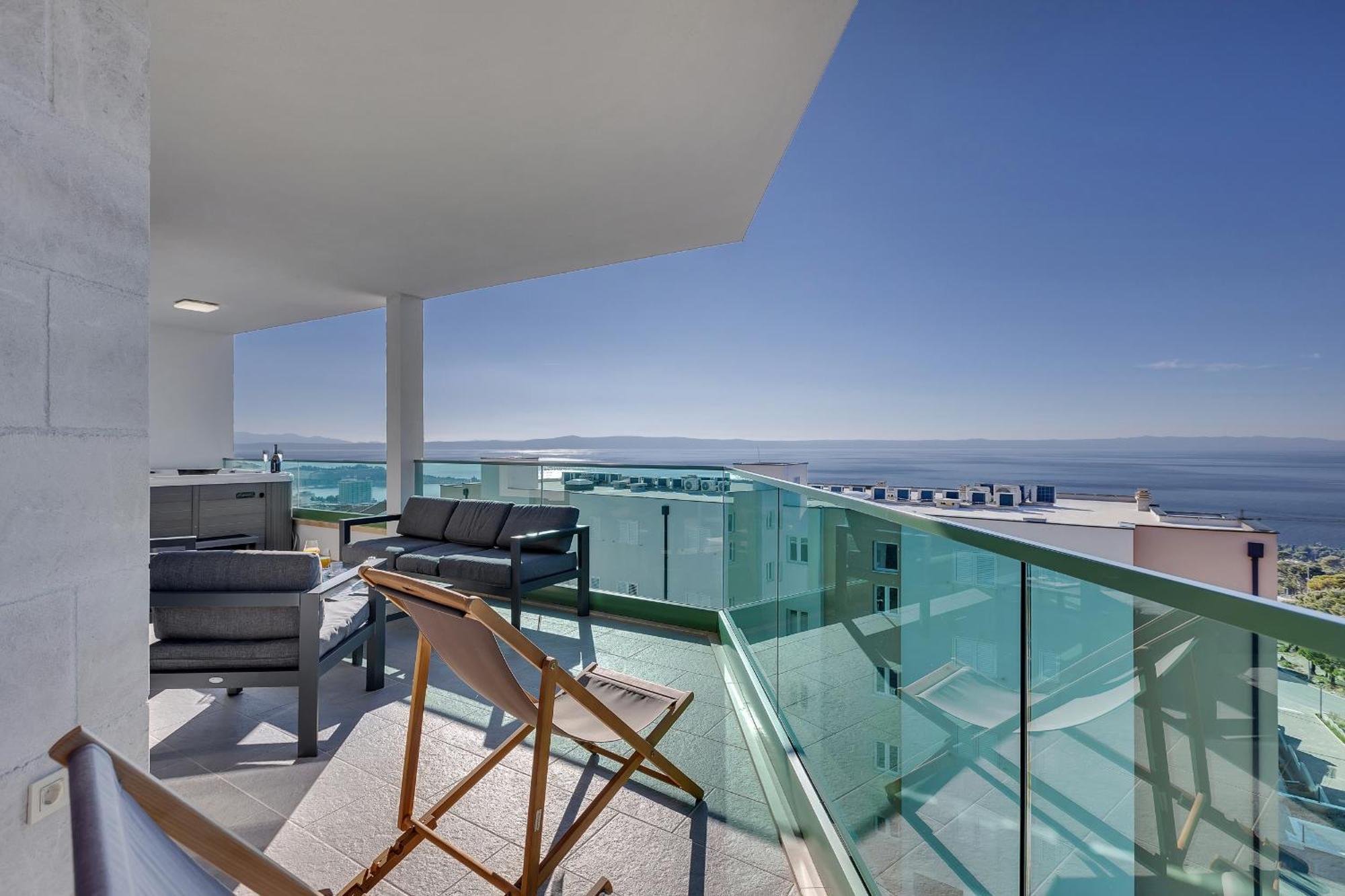 マカルスカExclusive Penthouse Big Blue With Private Jacuzziアパートメント エクステリア 写真