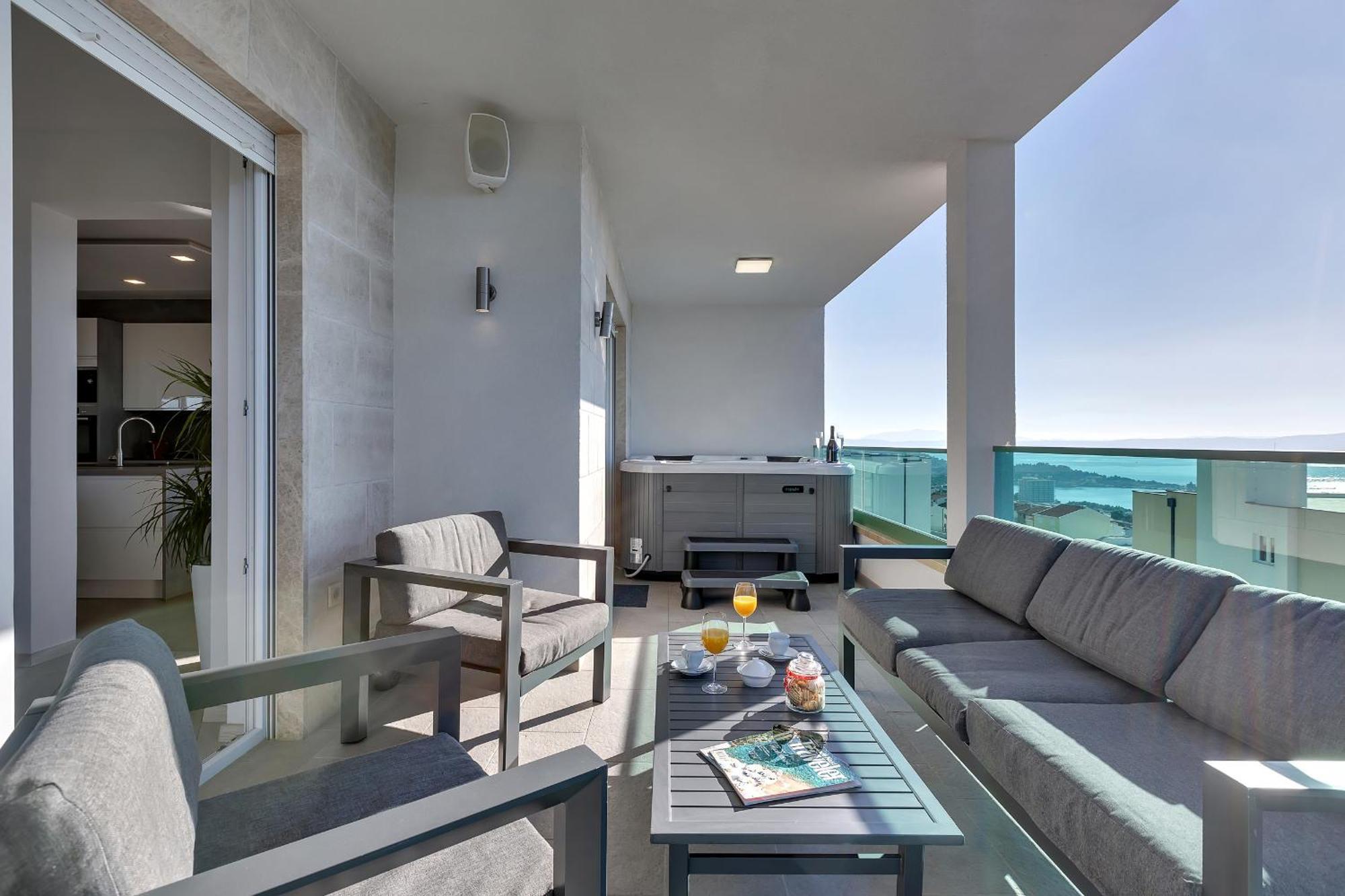 マカルスカExclusive Penthouse Big Blue With Private Jacuzziアパートメント エクステリア 写真