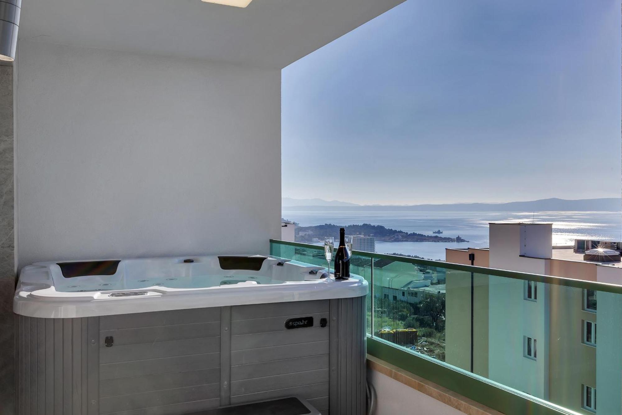 マカルスカExclusive Penthouse Big Blue With Private Jacuzziアパートメント エクステリア 写真
